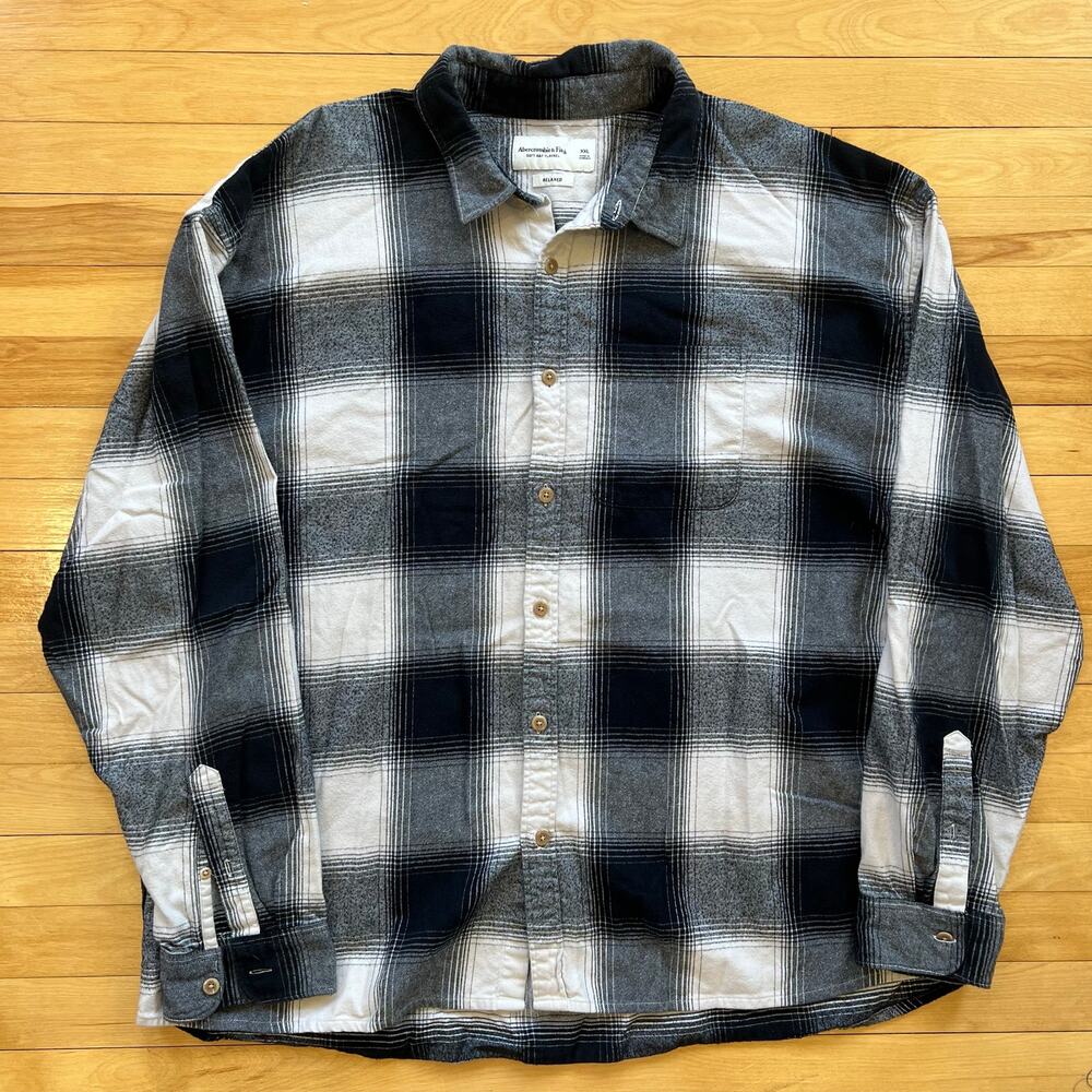 Abercrombie & Fitch Flannel Relaxed Men's Shirt Size XXL NWOT
